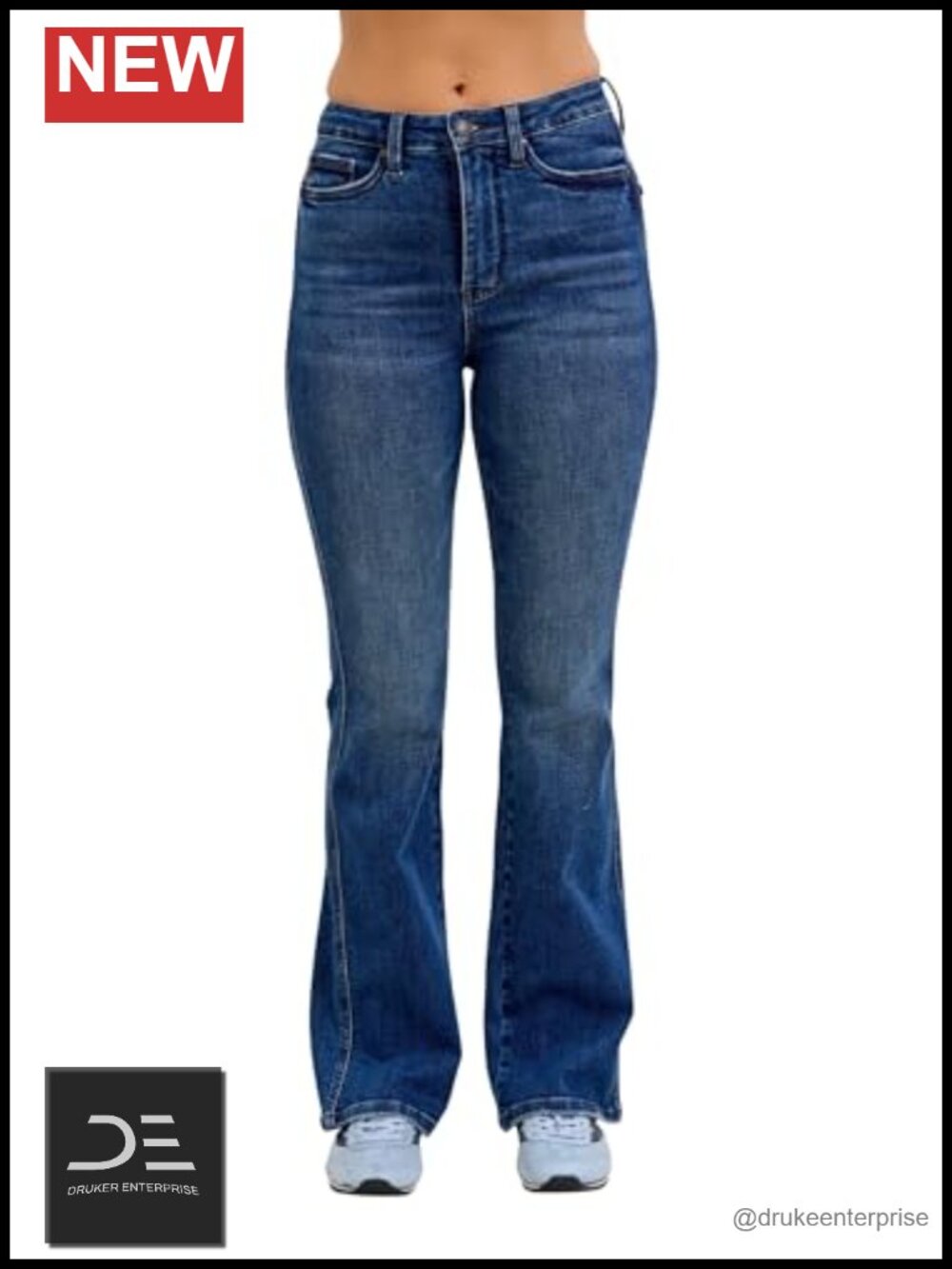High Rise Bootcut Tummy Control Stretch Denim Jeans